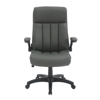 Baillie Medium Back Executive Office Chair with Flip-Up Arms by Winston Porter