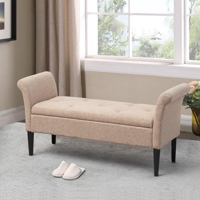 Rusnak Upholstered Flip Top Storage Bench by Red Barrel Studio