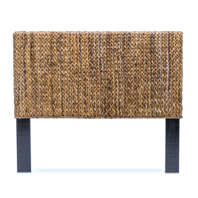 Romero Rattan/Wicker Natural Brown Panel Headboard