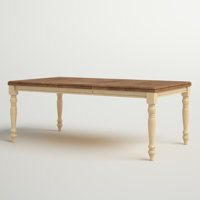 Orviston Butterfly Leaf Rubberwood Solid Wood Dining Table by Three Posts