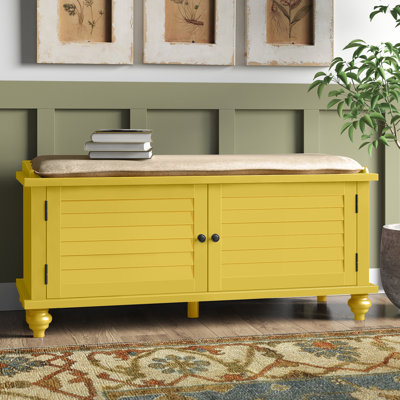Lechner Velvet Cabinet Storage Bench by Three Posts