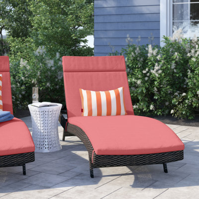 Billur 79" Long Reclining Single Chaise with Cushion by Wade Logan