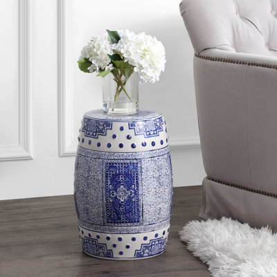 Bendale Chinoiserie Ceramic Garden Stool by World Menagerie