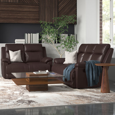 Clymer 2 Piece Faux Leather Reclining Living Room Set