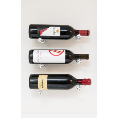 Iowa Wall Mounted 3-Bottle Wine Rack by Rebrilliant