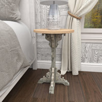 Chadwin Solid Wood Tray Top Pedestal End Table by Ophelia & Co.