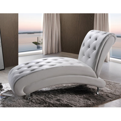 Millo Tufted Armless Chaise Lounge by House of Hampton