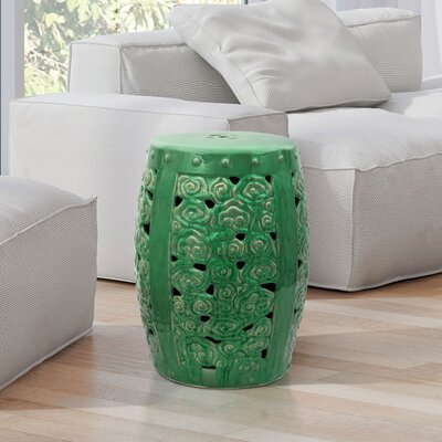 Hisako Clouds Porcelain Garden Stool