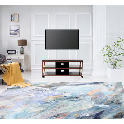 Wlikerson TV Stand With Wheels for TVs up to 58", Audio Video Stand with 3 Shelves by Orren Ellis