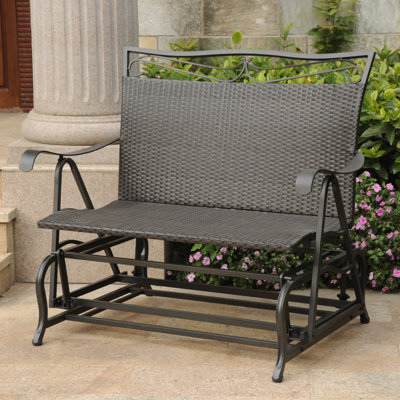 Outdoor Arvi Gliding Metal Bench by Lark Manor
