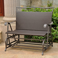 Outdoor Arvi Gliding Metal Bench by Lark Manor