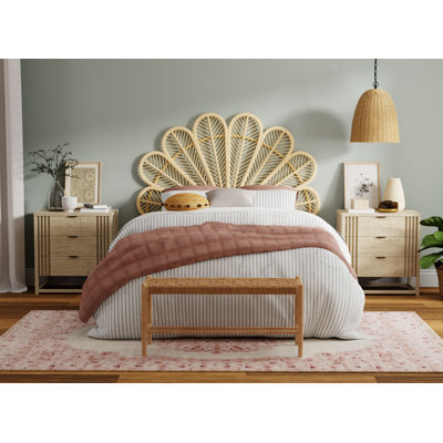 Samira Rattan Open-Frame Headboard by Dakota Fields