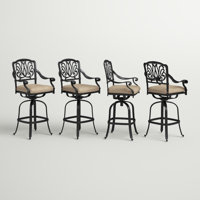 Lebanon Swivel 29" Patio Bar Stool with Cushion