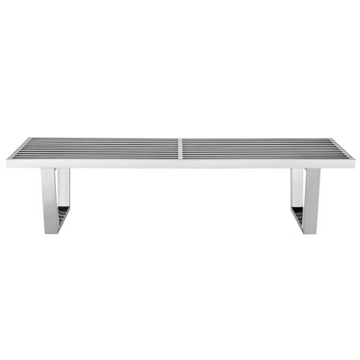 Modway 5-foot Two-Seater Stainless Steel Platform Bench by Modway