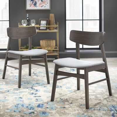 Biran Upholstered Side Chair in Rustic Gray by Wade Logan