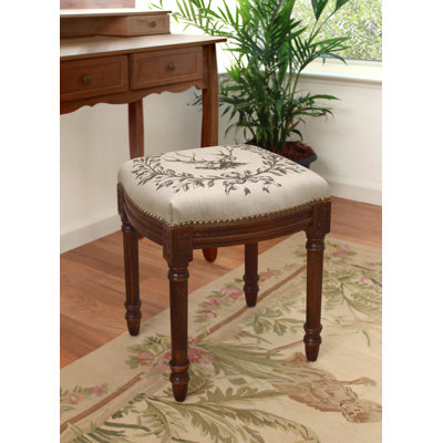 Holford Solid Wood Vanity Stool