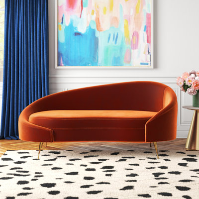 Nikita Curved Upholstered Chaise Lounge by Joss & Main