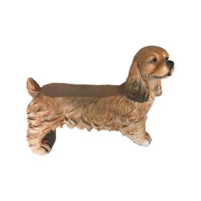 Nevyana Cocker Spaniel Plastic Garden Bench by Canora Grey