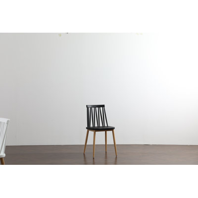 Leyva Windsor back Stacking Side Chair by George Oliver
