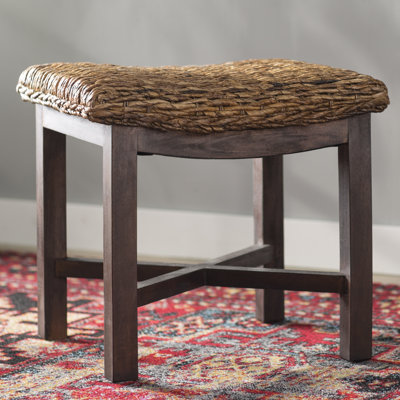 Bittle Abaca Rectangular Accent Stool by Beachcrest Home