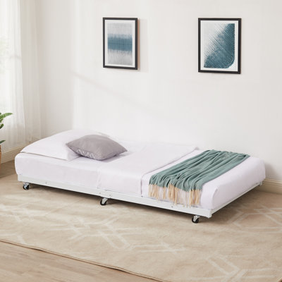 Korecky Roll Out Trundle Bed Metal Bed Frame by 17 Stories