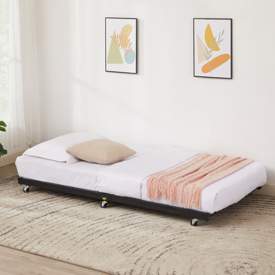 Korecky Roll Out Trundle Bed Metal Bed Frame