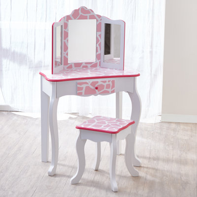 Teamson Kids Gisele Wooden Polka Dot 2-pc. Play Vanity for Accessories by Teamson Kids