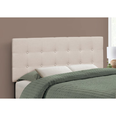 Bed Headboard Only Queen Size Bedroom Upholstered Linen Look Transitional by Ebern Designs