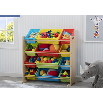 Delta Children Kids Toy Storage Organizer with 12 Plastic Bins