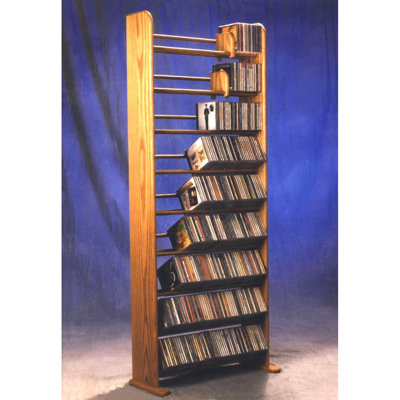 Dowel-Style Wooden CD Rack - 01 Series by Rebrilliant