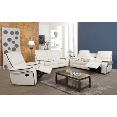 Mcmillen 3 Piece Faux Leather Reclining Living Room Set by Wade Logan