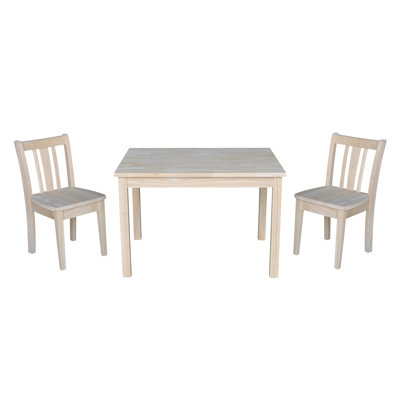 Edgewood Kids Solid Wood Rectangular Play Table and Chair Set by Harriet Bee