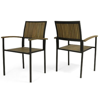 Yuliana Outdoor Patio Dining Chair by 17 Stories