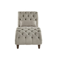 Huskins Tufted Armless Chaise Lounge by Three Posts