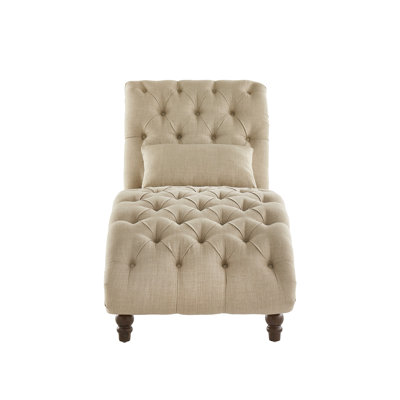 Huskins Tufted Armless Chaise Lounge by Three Posts