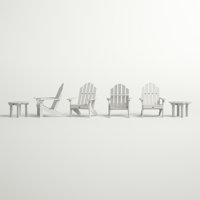Anette Plastic Adirondack Chair with Table by Sol 72 Outdoor