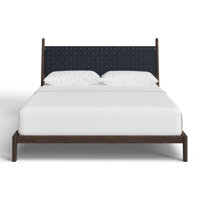 Kacy Queen Solid Wood and Upholstered Low Profile Platform Bed by Joss & Main