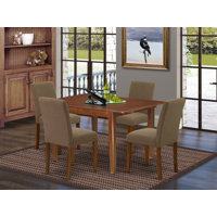 Tuoi Butterfly Leaf Rubberwood Solid Wood Dining Set by Winston Porter