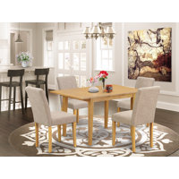 Tuoi Butterfly Leaf Rubberwood Solid Wood Dining Set by Winston Porter