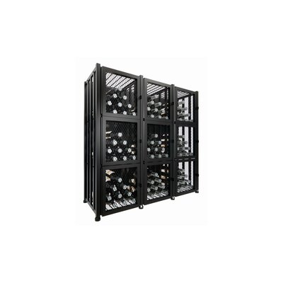 Honya Floor Wine Bottle Locker in Matte Black by Rebrilliant