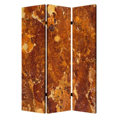 Mexia 48" X 72" Multi Color Wood Canvas Brown Marble Screen