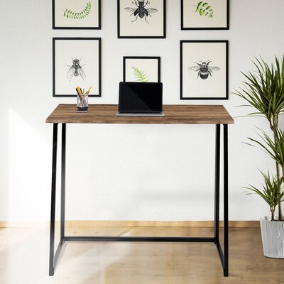 Burns Industrial 35.5" Home Office Folding Computer or Laptop Desk by 17 Stories