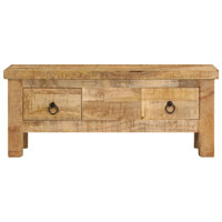Solid Wood Frame Single Coffee Table with Storage by World Menagerie