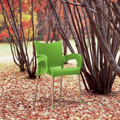 Goines Stacking Patio Dining Armchair by Ebern Designs