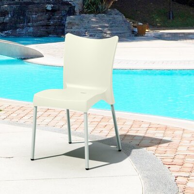 Goguen Stacking Patio Dining Side Chair by Ebern Designs