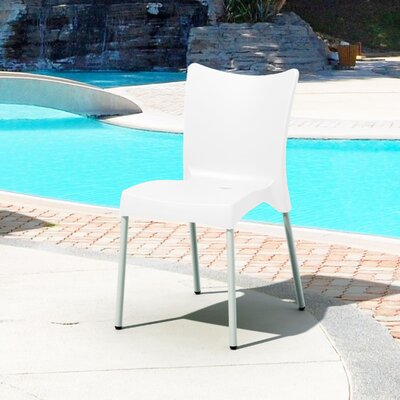 Goguen Stacking Patio Dining Side Chair by Ebern Designs