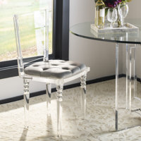 Orlaith Tufted Side Chair in Gray by Wildon Home
