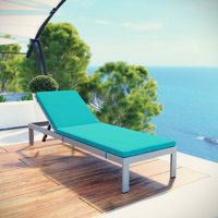 Shore Aluminum Outdoor Patio Chaise Poolside Lounge Chair with Cushion by Modway