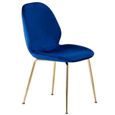 Velvet Upholstered Side Chair by Mercer41