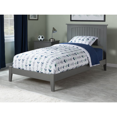 Bolin Solid Wood Panel Bed with Built-in Charging Station by Isabelle & Max